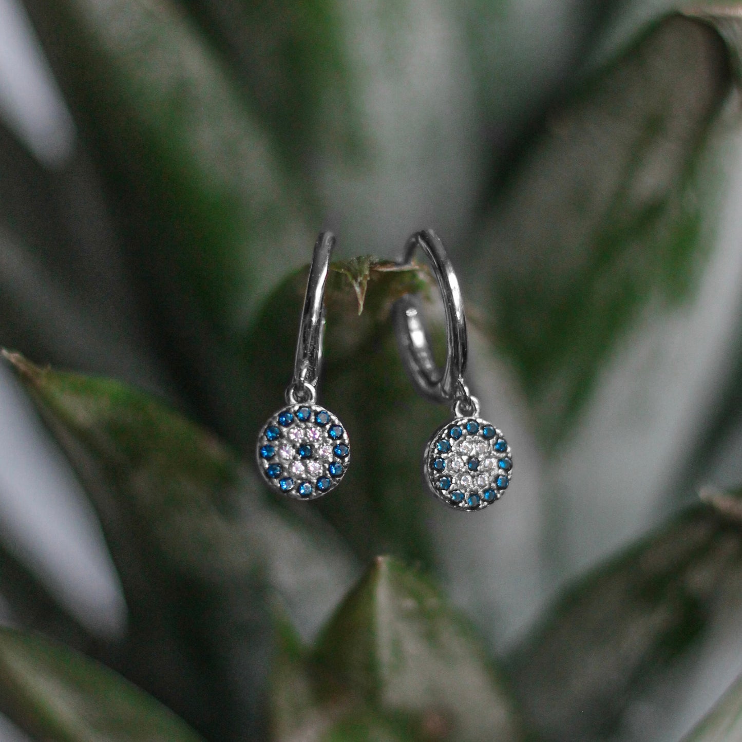 Evil eye earrings