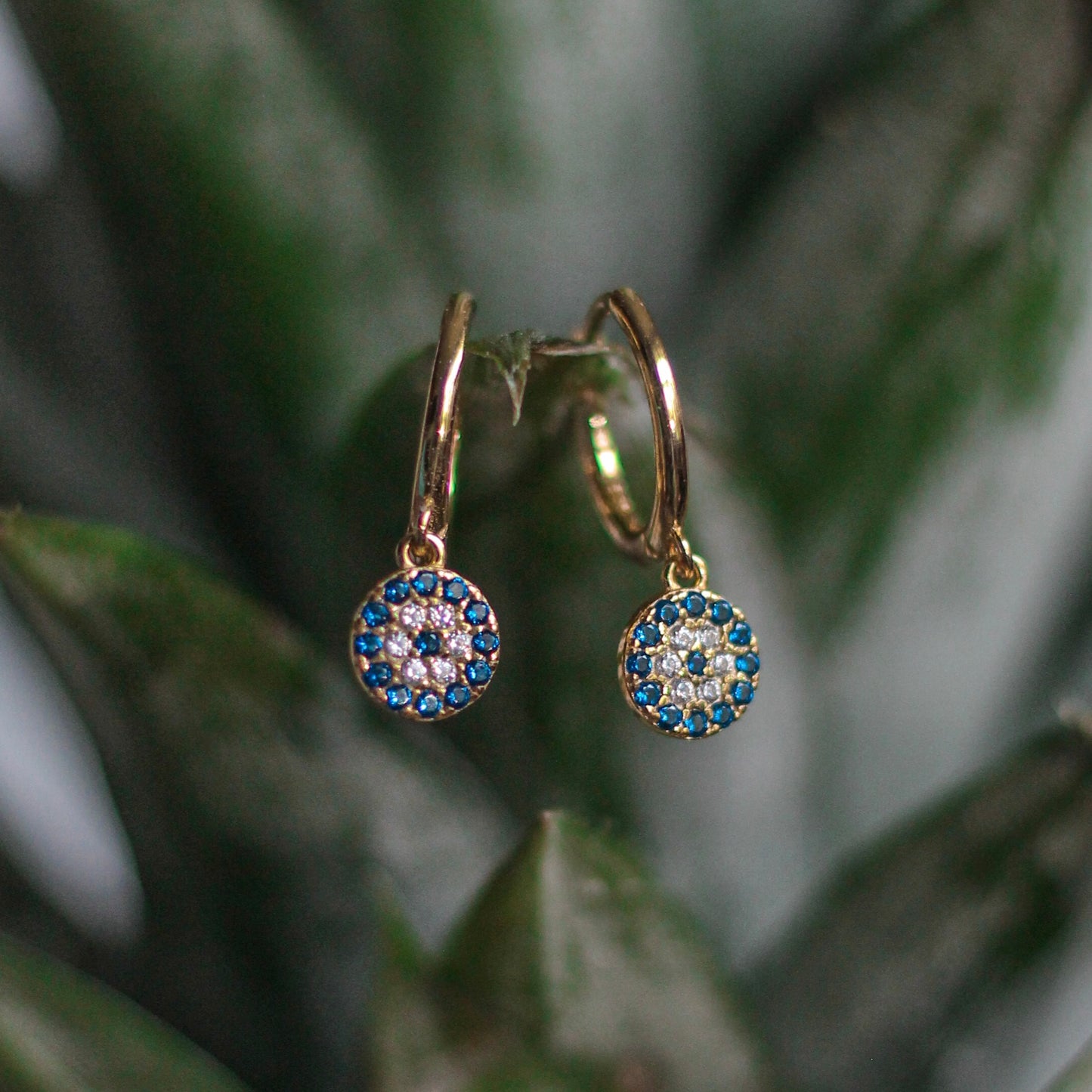 Evil eye earrings
