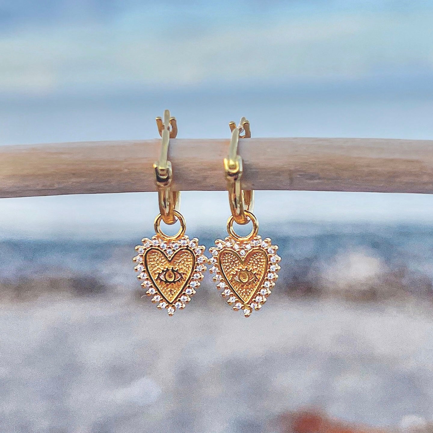Boucles d’oreilles coeur vintage